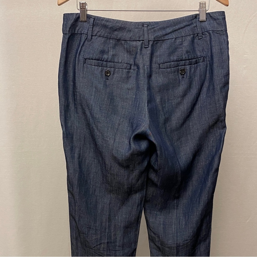 Ann Taylor Size 4 Lyocell / Linen Blend Pants Chambray Blue Womens Mid Rise - Picture 7 of 15